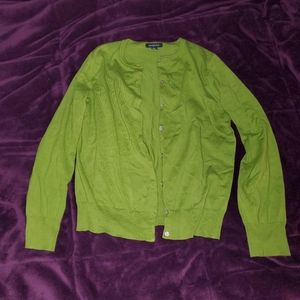Lands' End Vibrant Green Women's Cardigan